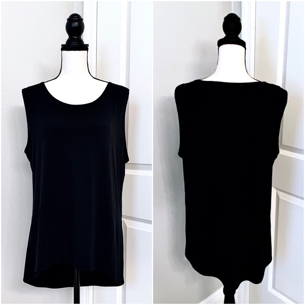 NEW JW Black Sleeveless Top with Side Slits